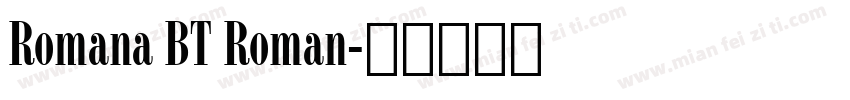 Romana BT Roman字体转换